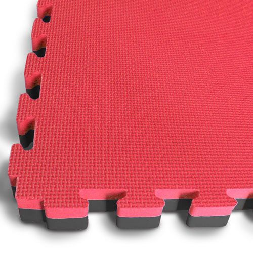 40mm Interlocking Jigsaw Mats – Red / Black