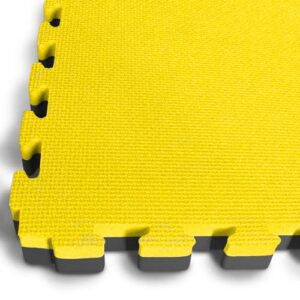 40mm Interlocking Jigsaw Mats - Black / Yellow