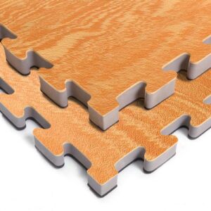 Wood Grain / Black High Density Foam Mats